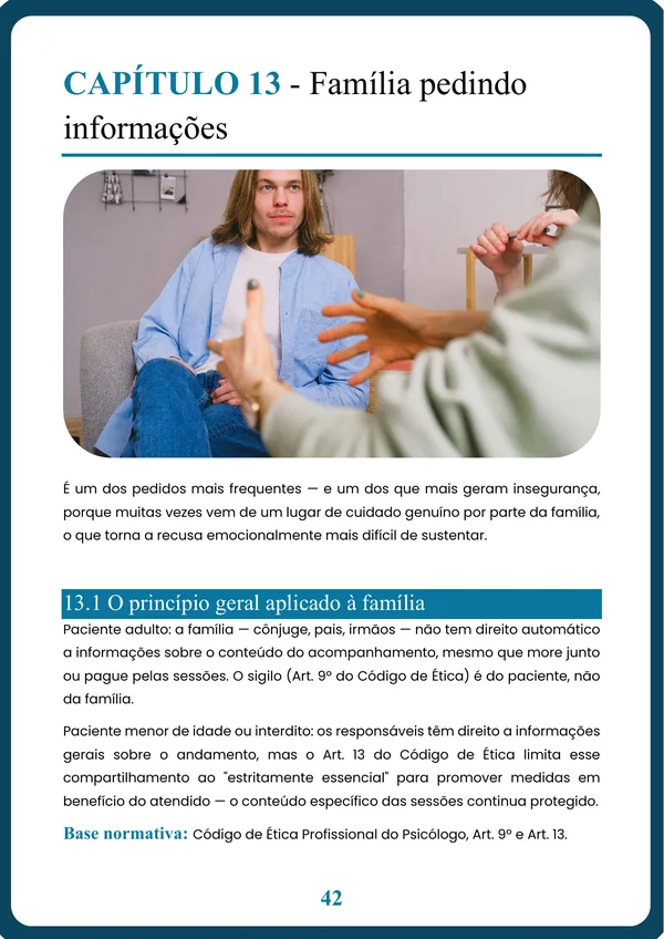 Quando a família pede informações